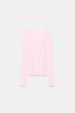 ХЛОПКОВАЯ ФУТБОЛКА С КРУГЛЫМ ВЫРЕЗОМ — ZARA