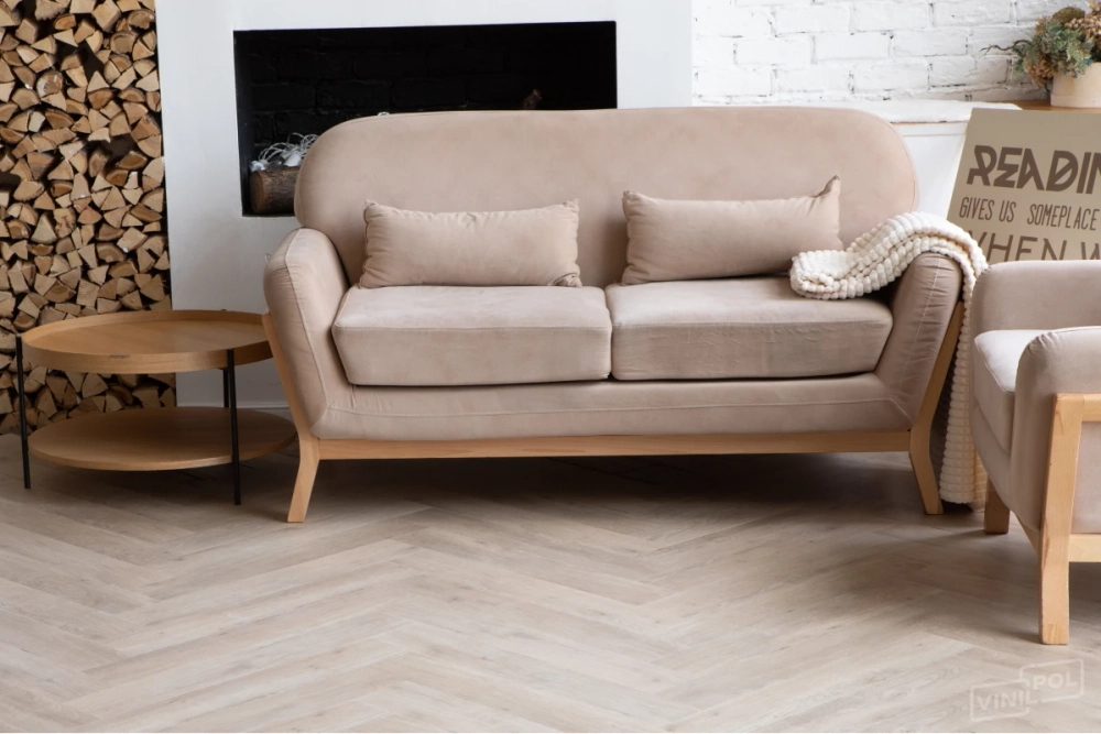 Кварц-винил SPC Vinilam VinilPol Herringbone 7 мм Паркет Палладио 1.355 м2