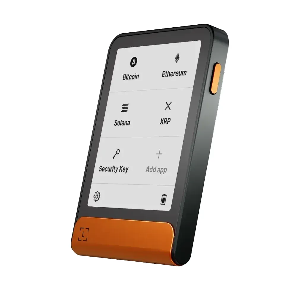 Аппаратный криптовалютный кошелёк с сенсорным экраном Ledger Flex, BTC Orange (Оранжевый)
