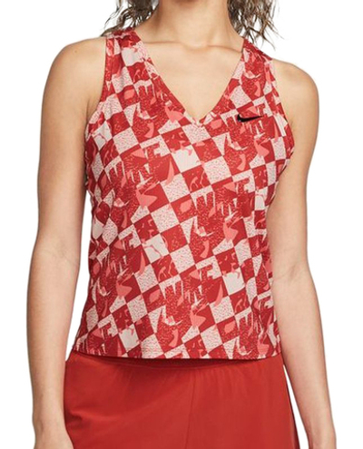 Женский топ теннисный Nike Court Dri-Fit Fall Victory Tank - cinnabar/black