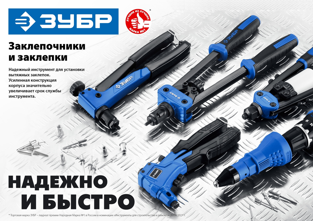 ЗУБР П-700, 2.4 - 4.8 мм, 260 мм, усиленный литой заклёпочник, Профессионал (31192)