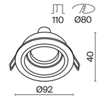 Встраиваемый светильник Maytoni Atom DL025-2-01B