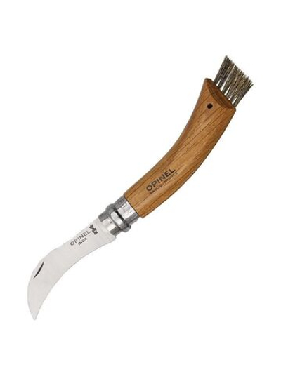 Нож грибника Opinel №8, нержавеющая сталь, рукоять дуб, чехол, деревянный футляр
