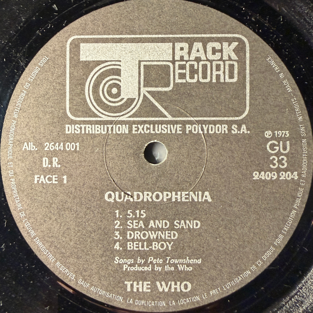 The Who ‎– Quadrophenia 2LP (Франция 1973г.)