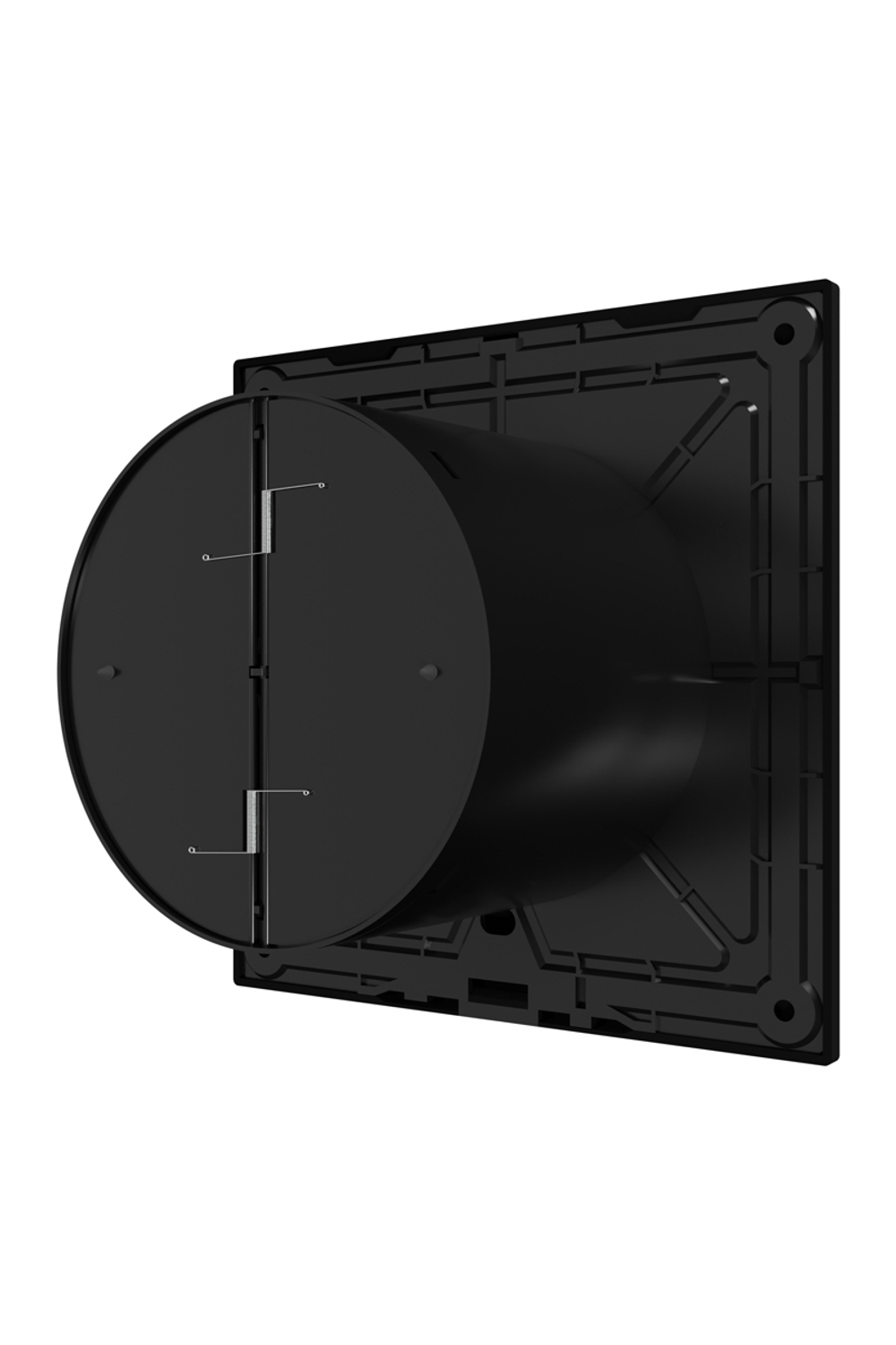 Вентилятор накладной SLIM D100 обр.клапан черный матовый DICITI