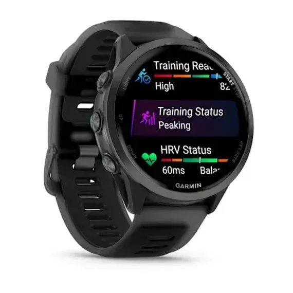 Умные часы Garmin Forerunner 570 - 47 мм сланцево-серый алюминий с черным ремешком