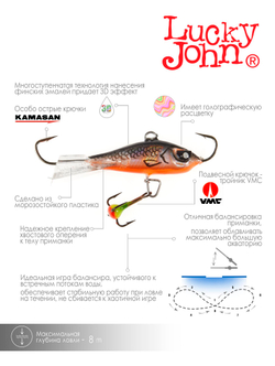 Балансир Lucky John BALTIC 4 с тр. 40мм/47H блистер