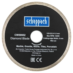 Круг отрезной 125*22,2*1,5мм Scheppach Sch-CW59952