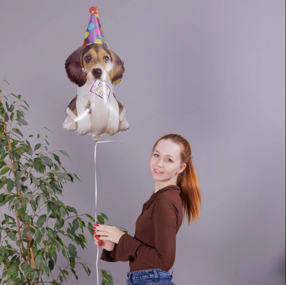 Фигура 30'' HB Собака щенок в колпаке ВЗ