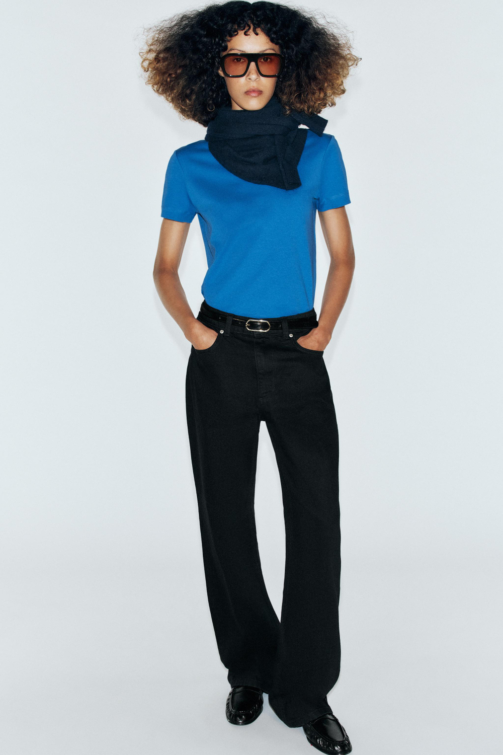 ФУТБОЛКА INTERLOCK С КОРОТКИМИ РУКАВАМИ — ZARA