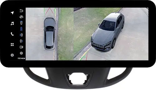 Магнитола для Ford Transit Custom, Tourneo Custom 2012-2019 - Teyes LUX ONE 360 монитор 12.3" 2K QLED на Android 10, Быстрая, CarPlay, 4G SIM-слот, 4 камеры в комплекте