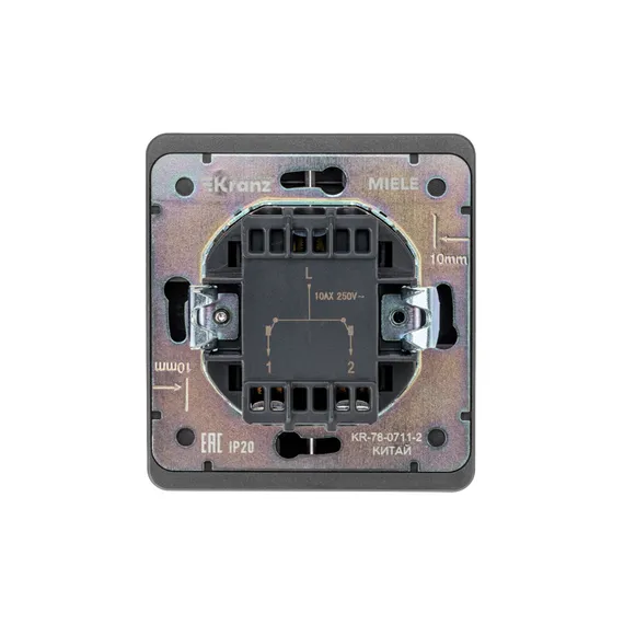 Выключатель для жалюзи KRANZ Miele Round Титан KR-78-0711-2