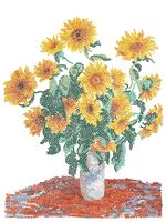 Алмазная (кристальная) мозаика Фрея, Букет подсолнухов, Клод Моне, 30х40 см