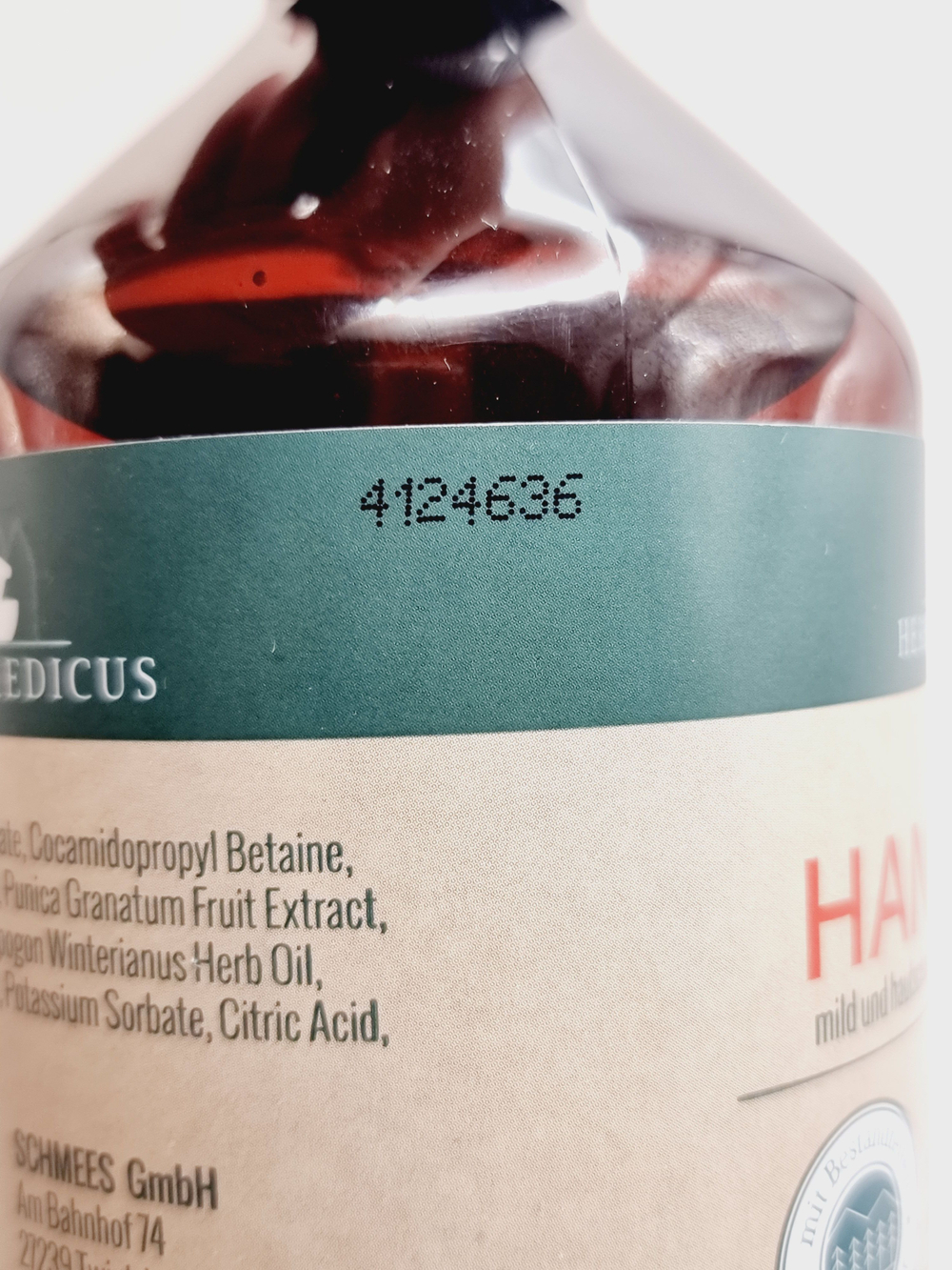 Herbamedicus жидкое мыло гранат и мелисса 500 мл (Германия)