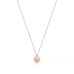Подвеска из розового золота 18к (750 проба) на серебряной цепочке, Tiffany💝Эксклюзив