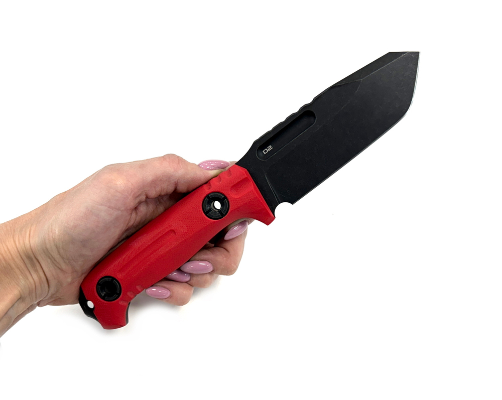 Нож ULTRAS Black Stonewash, Red, NCC030-BSW/RD