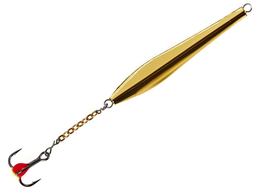 Блесна вертикальная зимняя Lucky John DOUBLE BLADE с цепочкой и тройником 45 мм SG блистер
