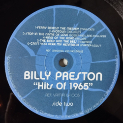 Винтажная виниловая пластинка LP Billy Preston Greatest Hits Of 1965 (Spain 2002)