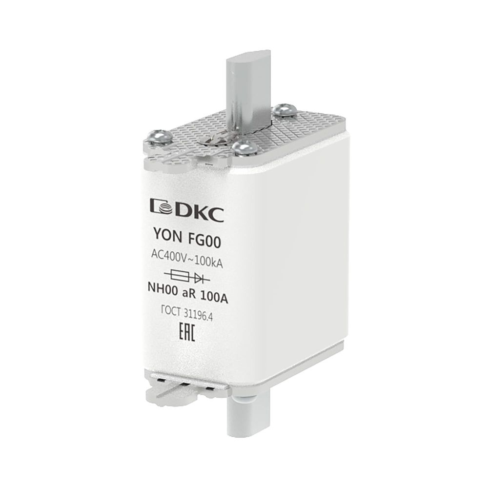 Предохранитель YON ножевого типа FG00 100А 400V характеристика aR