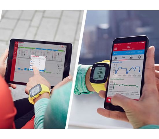 Пульсометр Sigma iD.Run 24810 желтые, 6 функций