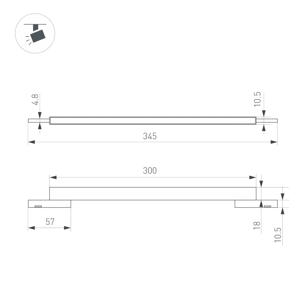 Светильник MAG-MICROCOSM-FLAT-L300-8W Day4000 (BK, 100 deg, 24V) (Arlight, IP20 Металл, 3 года) 043272