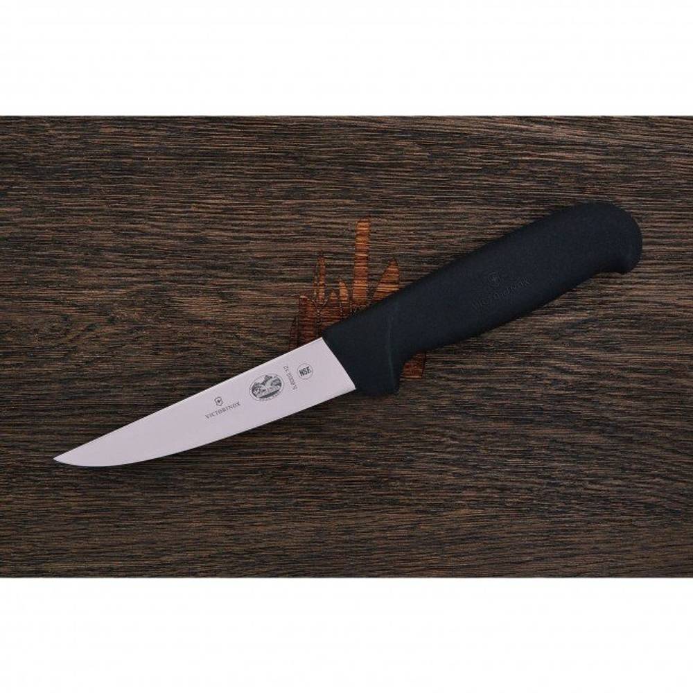 Нож обвалочный, лезвие 12 см широкое, черный, Victorinox