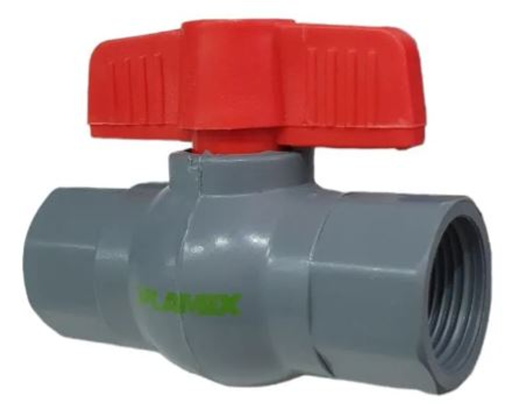 Кран шаровый термопластик  PLAMIX PVF- 1/2 ГГ (300шт)