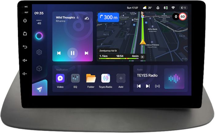 Магнитола для Honda Accord 8 2008-2012 (ШГУ монохром, рамка наверх) - Teyes CC3 монитор 10" QLED на Android 10, Быстрая, CarPlay, 4G SIM-слот