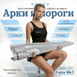 Порог левый Skoda Fabia 1999-2007 (Klokkerholm)