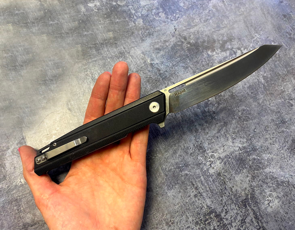 Складной нож танто Rapid Black, сталь D2, G-10, ТДК Кизляр