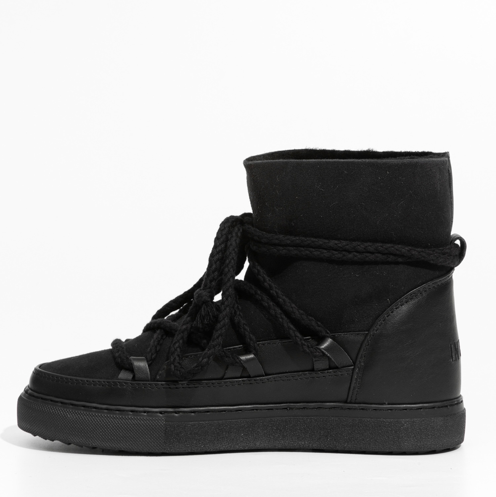 Высокие комбинированные кеды INUIKII Sneaker Classic Black на меху