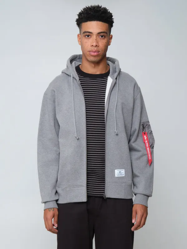 Толстовка мужская ALPHA INDUSTRIES UTILITY POCKET FULL ZIP RELAXED FIT SWEATSHIRT