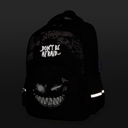 Рюкзак BRAUBERG SOFT, 2 отделения, 3 кармана, "Don't be afraid", СВЕТЯЩИЙСЯ, 40х31х15 см, 271364
