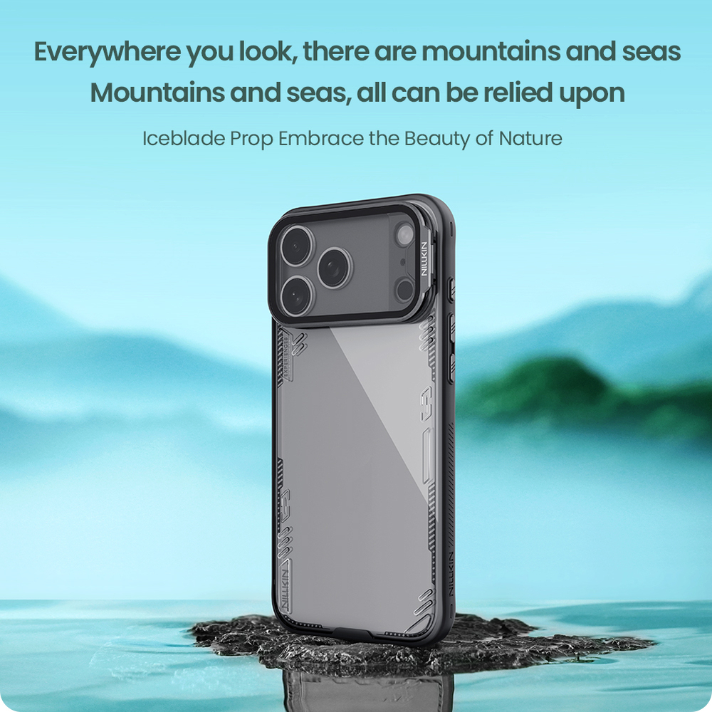 Чехол от Nillkin на iPhone 17 Pro Max, серия Iceblade Prop Case (версия с прозрачной крышкой объектива)