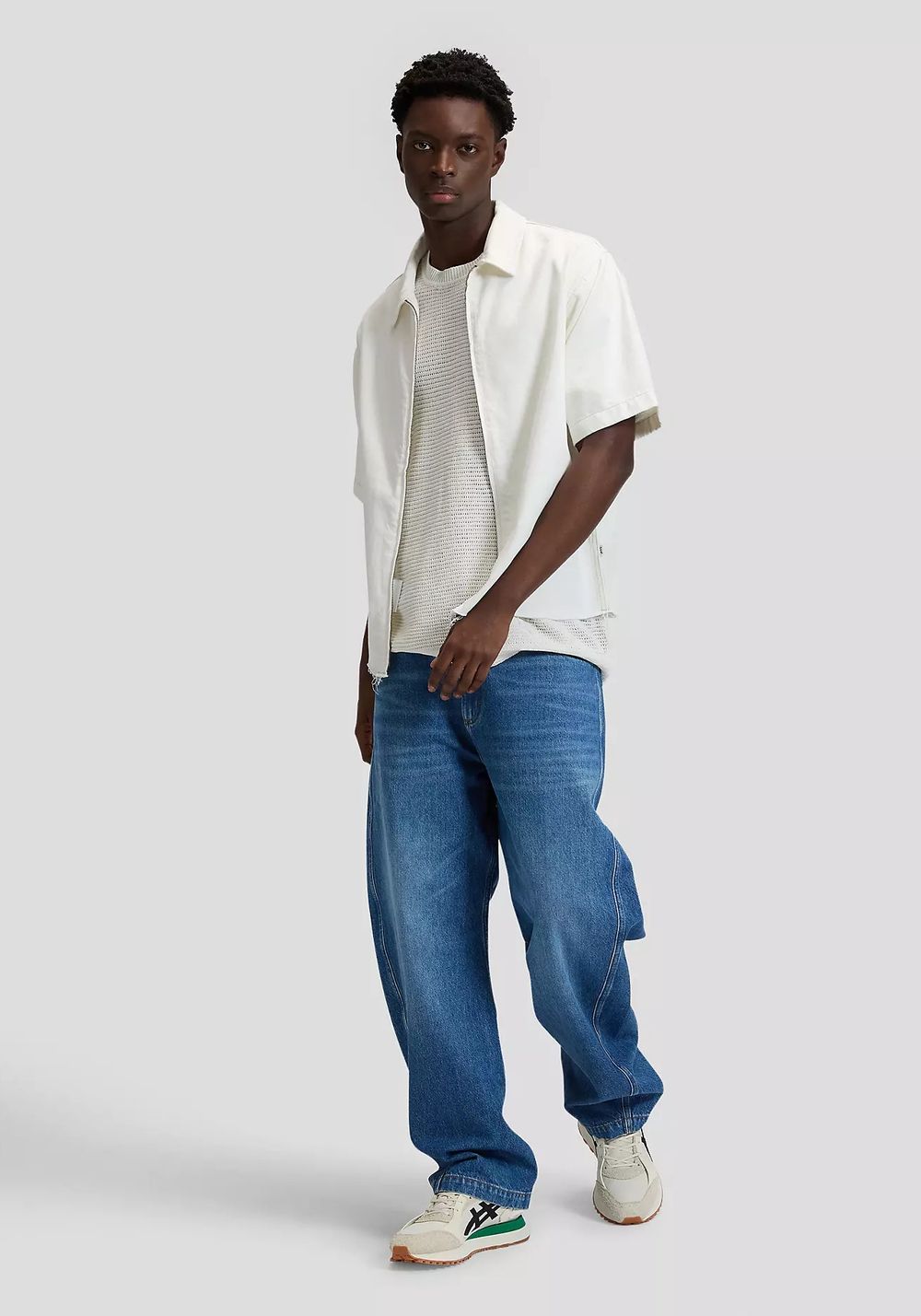 Рубашка DENIM SHIRT WITH ZIPPER 112376578