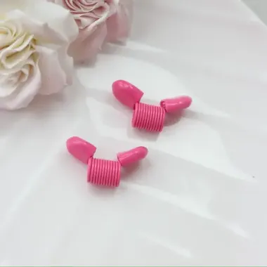 Пружина-стоппер с 30 мм (Bead Stopper), цвет розовый, 2 штуки, И006