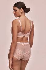 Кружевной бюстгальтер Glow с шитыми чашками plus size (Размер: 95E) (Цвет: пудровый)