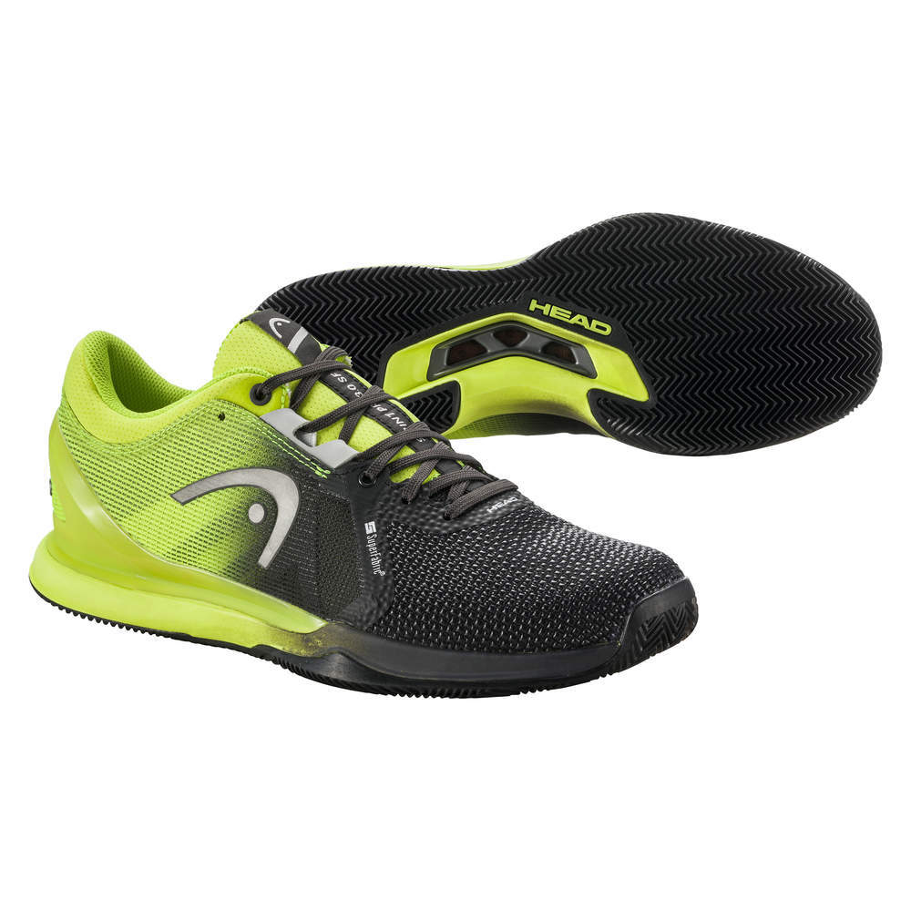 Мужские кроссовки теннисные Head Sprint Pro 3.0 SF Clay Men - черный, зеленый