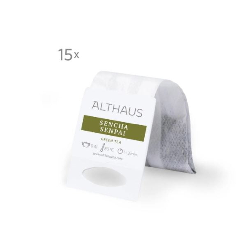 Althaus Sencha Senpai Grand Pack  зеленый чай в пакетиках, 15 шт
