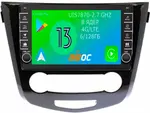 Магнитола для Nissan Qashqai 2014-2022 (кондиционер) - Airoc AB-1213 (кнопки и крутилки), Android 13, Быстрая, SIM-слот, CarPlay