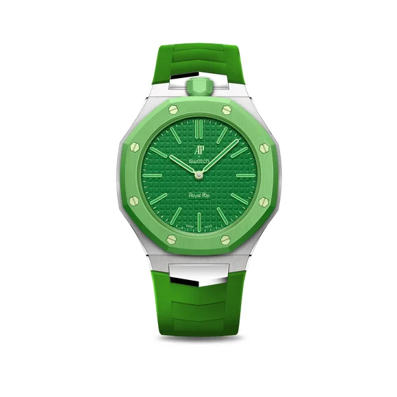 Корпус для часов POP-Swatch x AP - Зелёный - Комплект из 2 ремешков