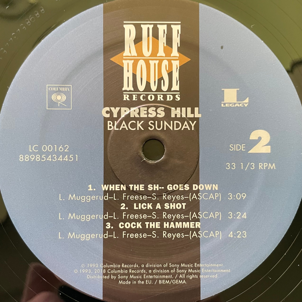 Cypress Hill ‎– Black Sunday 2LP (Европа 2018г.)