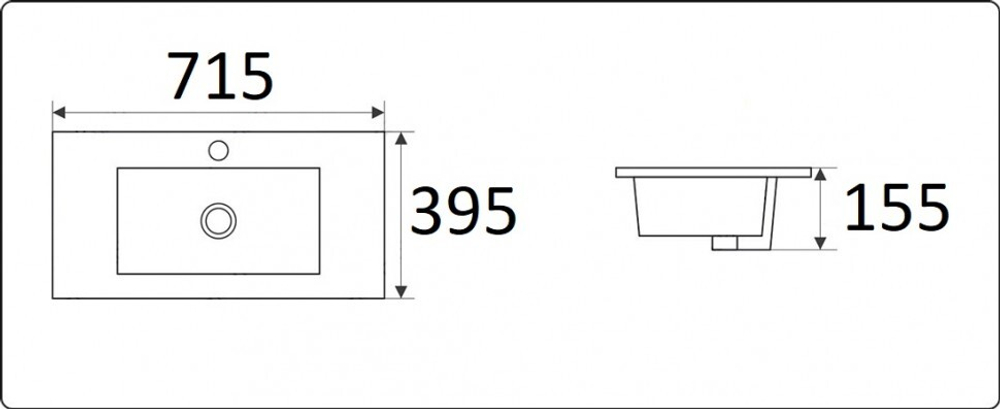 Умывальник CeramaLux 9393-70