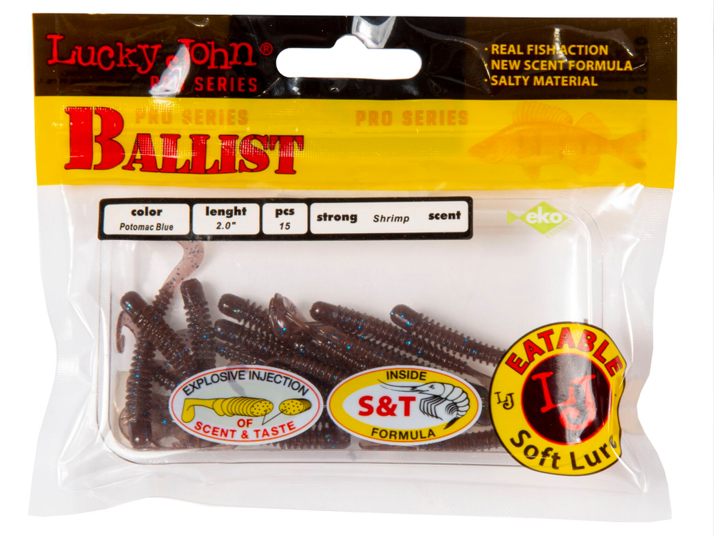Твистеры съедобные LJ Pro Series BALLIST (5,08 см), цв. S19, 15 шт.