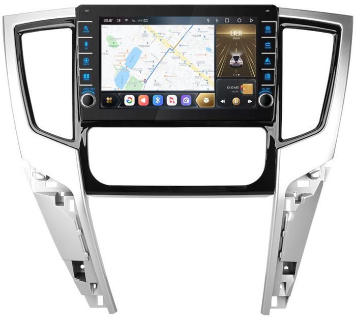 Магнитола для Mitsubishi L200 2019-2024 (правый руль, климат) - Kuberg SF-9308 Android 12, Быстрая, CarPlay, 4G SIM-слот