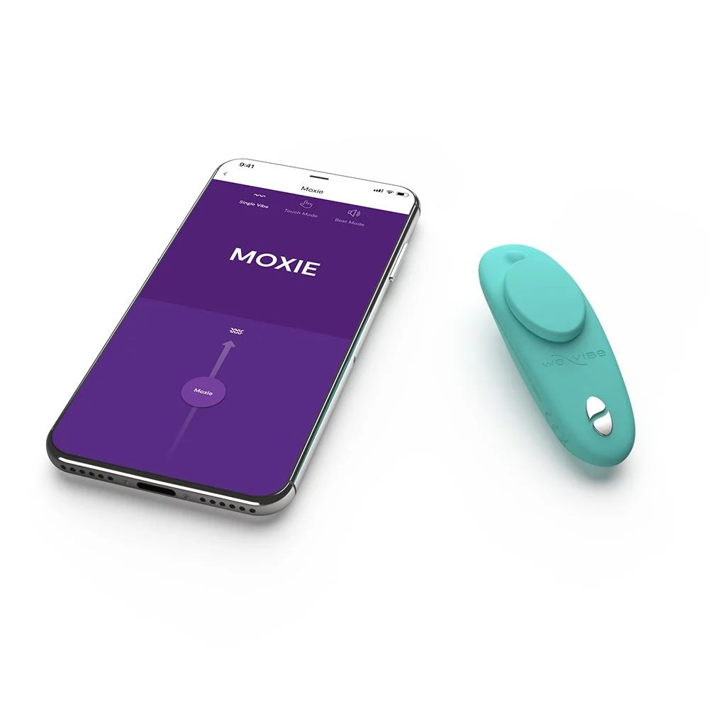 Вибротрусики Moxie+ с возможностью управления через смартфон и ПДУ (бирюзовый)