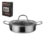 Кастрюля с крышкой,трех-слойная сталь, 2.5 л .22/19,5*13 см с крышкой New Kitchen Honeycombs, P.L.