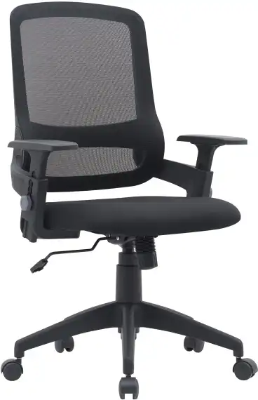 Кресло Cactus CS-MC313 черный сетка/ткань низк.спин. крестов. пластик пластик черный