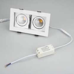 Светильник CL-KARDAN-S180x102-2x9W Warm (WH, 38 deg) (Arlight, IP20 Металл, 3 года) 024127