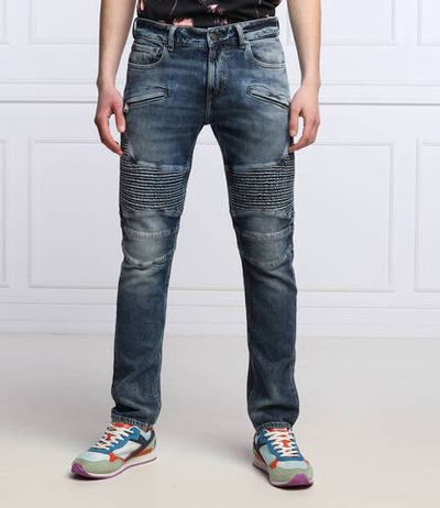 джинсы pin tuck moto GUESS - голубой(M2GAS2 D47I6)